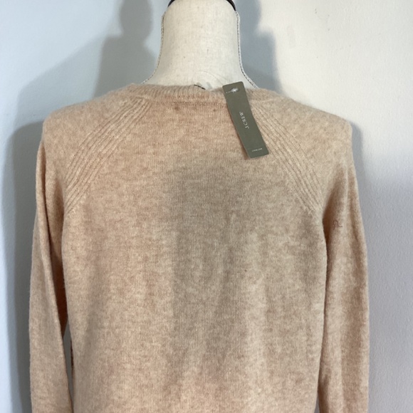 NWT J.CREW SIZE XS V NECK SWEATER MERINO WOOL ALPACA BLEND BEIGE CLASSIC - Picture 7 of 11